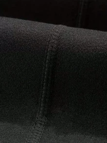 Acti Log Men Thermal Street Gym Compression Leggings, Minimal Bull Emblem, High Elastic Fleece Lined Full Length Workout Tights - Black - View 5