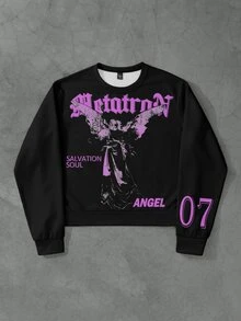 Manfinity EMRG Men's Classic Street Angel Pullover Sweatshirt - Multicolor - View 1