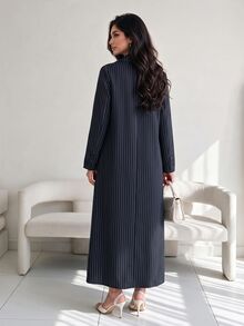 Yasmyna Women's Loose Long Sleeve Abaya - Grey - View 3