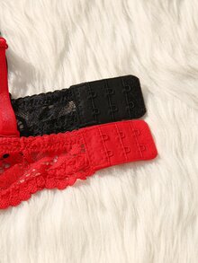 SHEIN 2pcs Lace Sexy Women's Bralettes - Multicolor - View 7