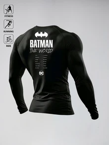 Manfinity BATMAN X SHEIN Men Sports Tees & Tanks - Black - View 2