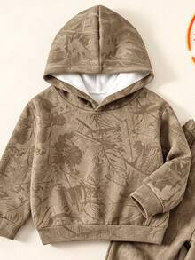 Baby Boys Infant Hooded Sweatshirt & Sweatpants Casual Comfortable Set - Multicolor - View 4