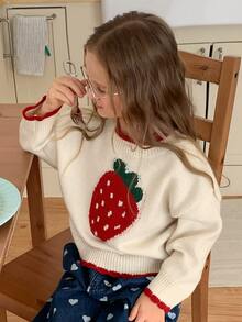 Dazy Kids Young Girls Sweaters - Apricot - View 3