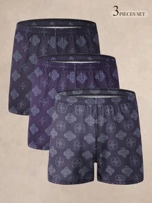 EverLounge Men's Printed Allover Pants 3 Pieces Set - Multicolor - View 1