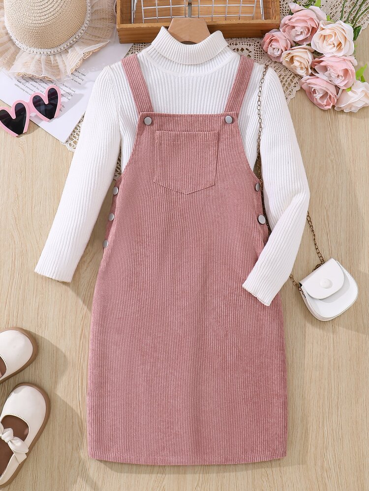 SHEIN فستان كاميسول قصير بلون موحد للفتيات المراهقات & تصميم خصر عالي أنيق، أسلوب كاميسول، كاجوال، عطلة، ملابس - متعدد الألوان - مشاهدة 1
