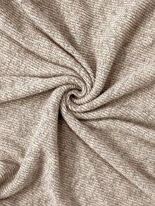 Elaquor Plus Size Women's V-Neck Solid Color Fashion Casual Dress - Apricot - View 7