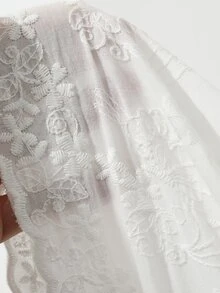 Dazy Plus Bộ 2 món áo dáng rộng và quần họa tiết jacquard, đồ mặc nhà pijama màu trắng phong cách thường ngày - trắng - Xem 6