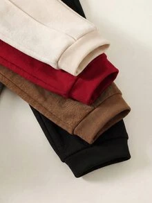 SHEIN 4pcs/Set Baby Boy & Girl Cute Autumn/Winter Casual Versatile Solid Color Elastic Waist Long Pants, All-Match Joggers Multi-Pack - Multicolor - View 3