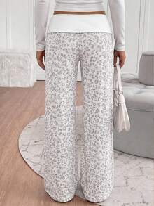 Teen Girls Casual Long Pants With Leopard Print, Suitable For Autumn/Winter - Multicolor - View 2