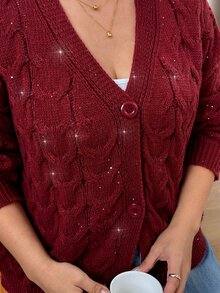 Lounesse Plus Size Women's Casual Versatile Daily Cardigan - Multicolor - View 7