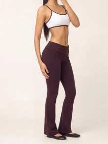SHEIN BAE Set Olahraga Kasual Sehari-hari untuk Wanita: Atasan Camisole dan Celana Panjang dengan Kombinasi Warna - Bold Plum - View 4