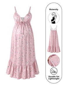 Moonlight&Mama Ins Floral Romantic Maternity Pajamas - Multicolor - View 3
