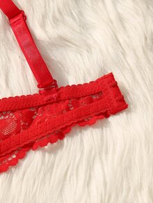 SHEIN 2pcs Lace Sexy Women's Bralettes - Multicolor - View 6