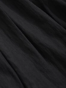 Dazy Plus Korean Style Layered Bowknot Back Strap Long Dress - Black - View 7