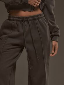 MUSERA Grey Straight Leg Drawstring Low Rise Jogger Sweatpants Fall Autumn Winter Cool Style Outfits - Grey - View 5