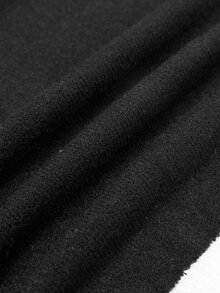 Rosumi Áo cardigan len dệt kim gân kẻ sọc phối màu tương phản có khóa kéo size lớn - màu đen - Xem 9