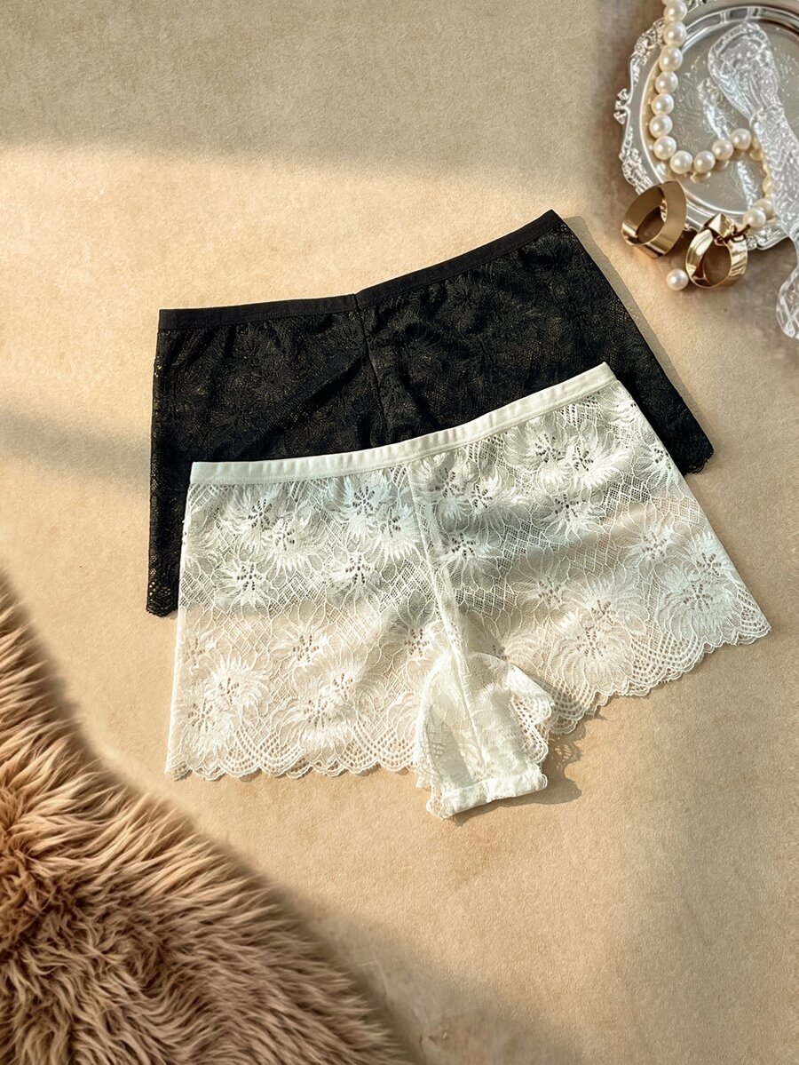Bare Chapter 2 quần boxer nữ ren thời trang - Đen và trắng - Xem 1