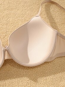 EmpressEnvy 3pcs Plus Size Comfortable Seamless Smooth Push-Up Underwire Bra Set For Daily Casual Wear - Multicolor - View 5