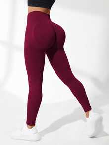 Velisys Velisys Women's Solid Color Seamless High Elasticity Sports Leggings, Suitable For Workout, Exercise, Yoga - Multicolor - View 4