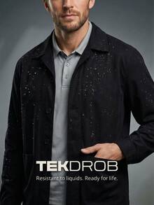 TekDrob قميص خارجي مقاوم للرياح وطارد للماء مع جيوب خارجية - الأسود - مشاهدة 4