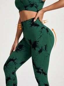 StreetHx Women's Seamless Casual Daily Wear Sports Tight Leggings - Dark Green - View 3