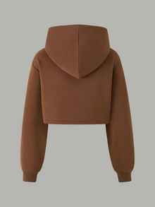 SHEIN 青少年女孩秋季套裝 3件組圓領迷彩圖案衛衣上衣搭配吊帶背心與抽繩下擺休閒長褲/秋季日常穿著 - 棕色 - 查看 5