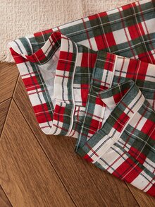 Dream Adore Plaid Print Lapel Front Open Long Sleeve Long Pants Pajama Set - Multicolor - View 6