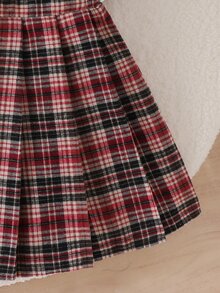 SHEIN Sparklyn 青少年女孩秋季上衣2件套 T恤套裝，復古、寬鬆、針織、休閒、秋季、假日穿搭、舒適 - 酒紅色 - 查看 7