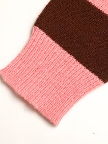 SHEIN 少女寬鬆舒適圓領長袖蝴蝶結波點開襟衫，返校季 - 杏色 - 查看 7
