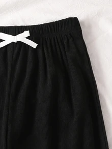 SHEIN Young Girl Solid Color Casual Versatile Daily Wear Sweatpants 3pcs/Set - Multicolor - View 4