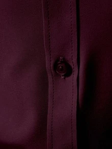 Manfinity Mode Men's Solid Color Single-Breasted Casual Long Sleeve Shirt (No Positioning), Formal - Purple - View 4