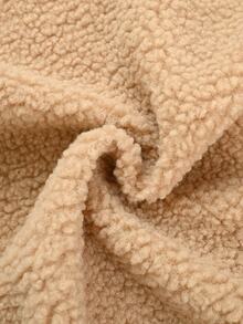 Vavine Women's Casual Autumn/Winter Plush Vest Jacket - Brown - View 3