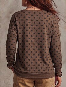 SHEIN LUNE Women's Casual Contrast Color Plus Size Sweatshirt, Autumn/Winter Fall - Multicolor - View 2