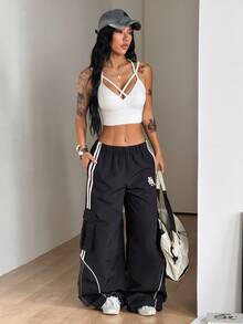 Coolane Women's Summer/Fall Sportswear Casual Gym Going Out Run Yoga Back Design White Sports Chest Pad Top - White - View 5