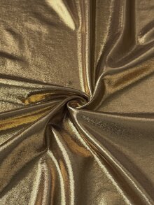 Maweii Plus Size Hooded Ruched Slimming Long Sleeve Elegant Banquet Dress - Gold - View 7