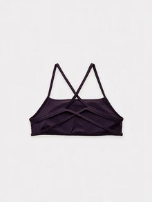 Nöista Sport's Bra With Multiple Straps On Back - Mauve Purple - View 3