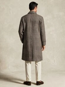 Lornavo Men's High-Quality Wool Blend Store Style - Coffee Brown - View 2