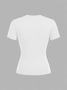 SHEIN EZwear 3件組女款素色圓領短袖休閒T恤 - 彩色 - 查看 10