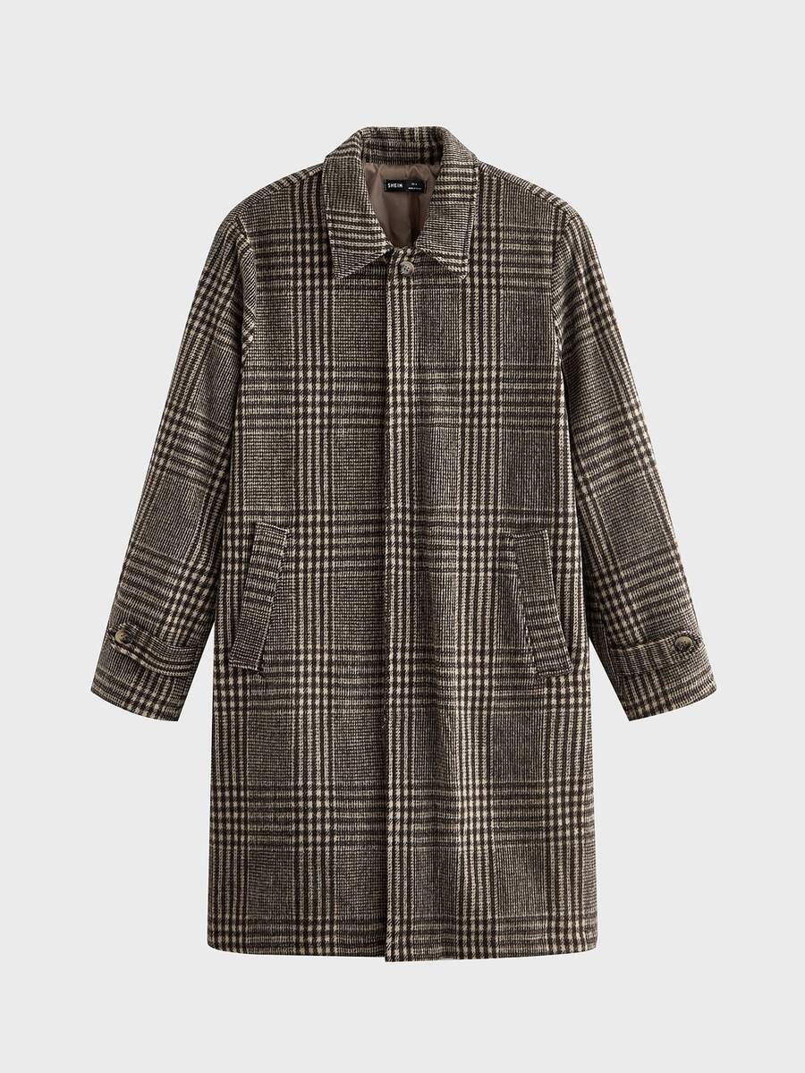 Lornavo Men's High-Quality Wool Blend Store Style - Coffee Brown - View 1