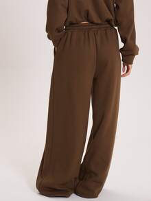 MUSERA Loose Fit Pleated Style Mid Rise Joggers Winter Fall Cute Everyday Coolgirl Mullburn Hill - Coffee Brown - View 4
