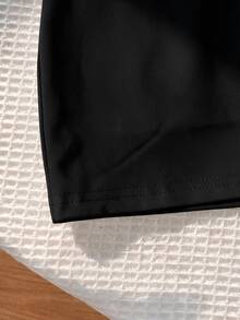 Tween Girls Short White Athletic Skirt - Black - View 5
