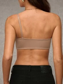 Esseday Women's Comfortable Daily Front Closure Push-Up Single Strap Bra, 1pc - Coffee Brown - View 2