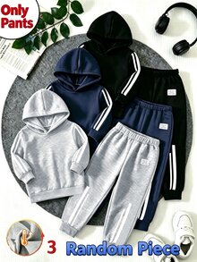SHEIN Young Boy Letter Print Elastic Waist Casual Jogger Sweatpants - Multicolor - View 6