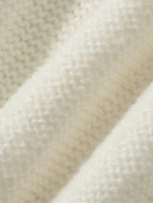 DAZY Women's Autumn/Winter Colorblock Long Sleeve Single-Breasted Knit Cardigan - Beige - View 8