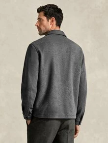 Lornavo Jaket Kasual Pria Lengan Panjang Kancing Tunggal untuk Perjalanan Sehari-hari - Light Grey - View 2