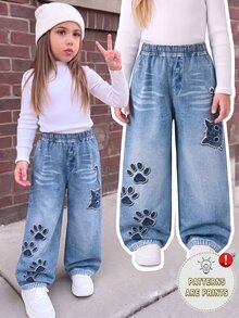 SHEIN Teen Girls Fall Clothes Fashionable Versatile Solid Color Cargo Pants, Fall, Casual, Minimalist, Bac - Baby Blue - View 6
