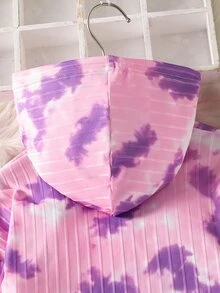 Elladie kids 青少年女孩格紋連帽2件套服裝，長袖連帽衫與鬆緊長褲套裝，春秋休閒套裝 - 彩色 - 查看 7