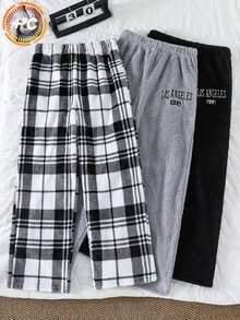 SHEIN 3PCS Teen Boys Pajamas - Multicolor - View 3