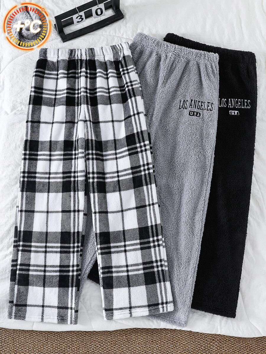 SHEIN 3 piezas de pijamas para adolescentes varones - Multicolor - Ver 1