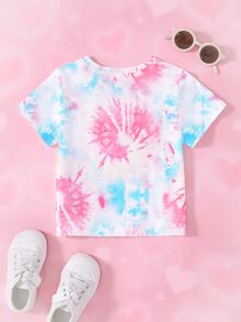 THE POWERPUFF GIRLS X SHEIN Young Girl Letter Cartoon Print Casual Everyday Short Sleeve T-Shirt - White - View 2
